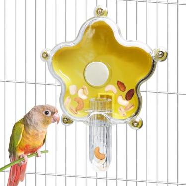 Imagem de BNOSDM Brinquedos de forrageamento para pássaros, comedouros, periquito, gaiola de pássaro, brinquedos giratórios, brinquedo de enriquecimento de pássaros para papagaio verde bochecha conure calopsita