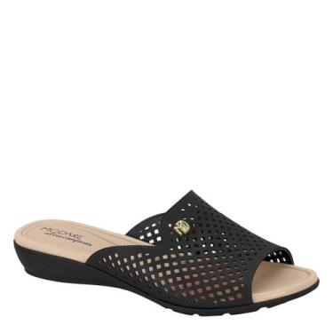 Imagem de Tamanco Anabela Slide Feminino Modare Conforto 7127.258, Preto napa, 3