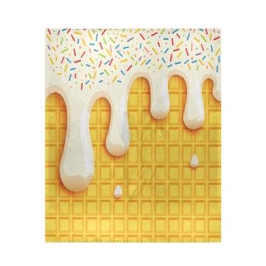 Imagem de Blueangle Cobertor de casquinha de sorvete super macio e quente, 127 x 152 cm, leve para todas as estações, cobertor aconchegante para cama, sofá, sofá, fácil de cuidar (238)