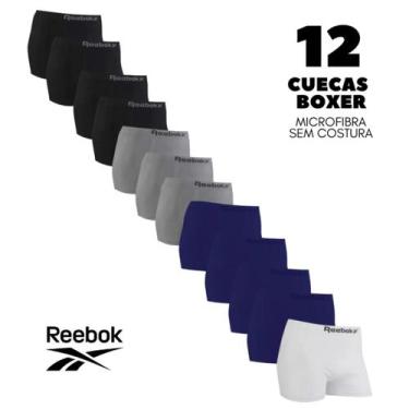 Imagem de Kit 12 Cuecas Reebok Original em Microfibra Sem Costura, GG