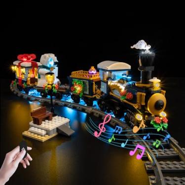 Imagem de Nitemode LED Light Kit Compatible with Lego Holiday Express Train 10361, Upgraded Upgraded On/Off Switch Design, Includes Christmas Train Theme Music-Synced Lighting Accessories (No Model)