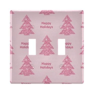 Imagem de Burbuja Capa de placa de parede para interruptor de luz de árvore de Natal, placa decorativa de parede, parafusos incluídos, 2 faixas