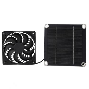 Imagem de QANYEGN Ventilador de exaustão movido a energia solar, kit de exaustor de painel solar fotovoltaico, ventiladores de painel solar de silício monocristalino para galinheiros externo
