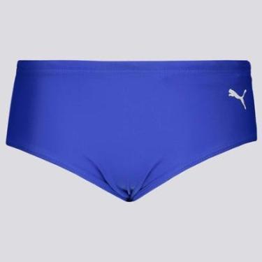 Imagem de Sunga Puma Lateral Larga Juvenil Azul-Unissex