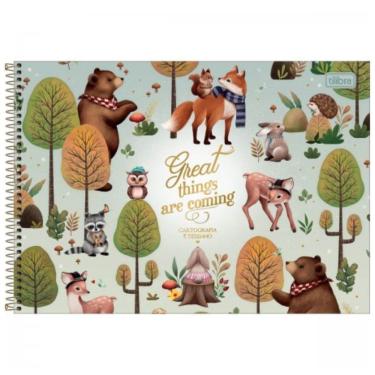 Imagem de Caderno Espiral Capa Dura Cartografia Loveland 80 Folhas Tilibra Estampa 4