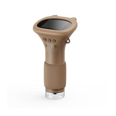 Imagem de VBESTLIFE Microscópio Infantil, Microscópio Digital Portátil Com Ampliação de 50-1000X Com Tela de 2 Polegadas e 8 Luzes LED, para Exploração Científica de Meninos e Meninas (Marrom)