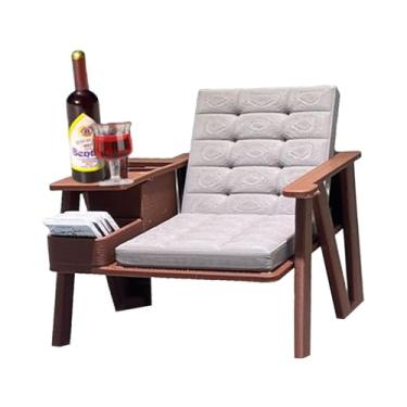 Imagem de simhoa Conjunto de Mobiliário para Casa de Bonecas em Escala 1:12 - Mini Poltrona Artesanal - Decoração para Casa de Bonecas