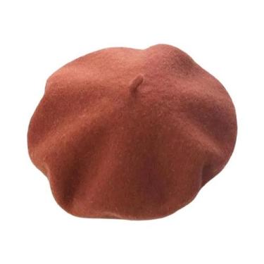 Imagem de Boina Vintage Feminina De Inverno, Chapéu Casual Quente Para Meninas -