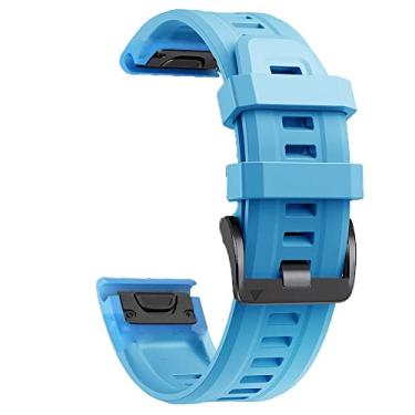 Imagem de VEVEL Pulseira de relógio de 20 mm para Garmin Fenix 6S 6SPro 5S 5SPlus Descent Mk2S D2 Delta Silicone Quick Release Watch Easy Fit Pulseira (Cor: K, Tamanho: Para Fenix 5S)