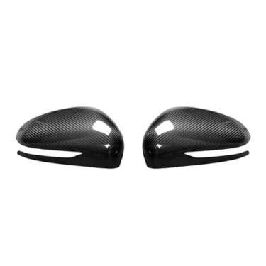 Imagem de Capa de espelho retrovisor de carro de fibra de carbono autêntica, material de moldura de acabamento de espelho lateral compatível com Genesis G70 2019-2026, acessórios externos