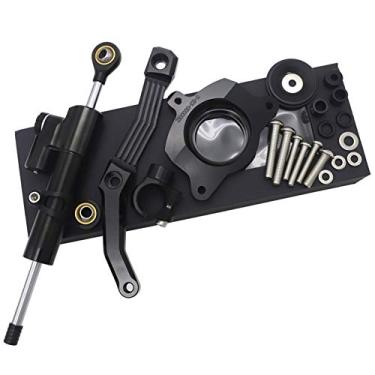 Imagem de AXPTI Suporte de montagem de amortecedor estabilizador de direção de alumínio para kawasaki Z1000 kit de montagem (conjunto B)