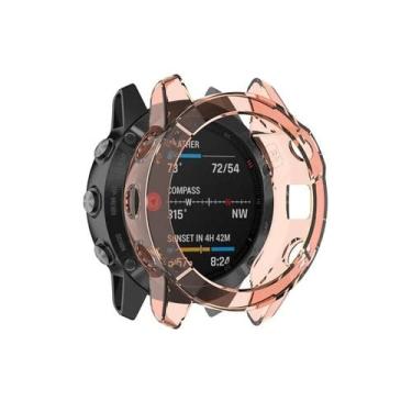 Imagem de GANYUU Capa de TPU para Garmin Fenix 6S 6 6X Faixa de Alça Bordas de Moldura Macia Protetor para Fenix 6SPro 6Pro 6XPro 5X Capa Bumper Cases (Cor: D, Tamanho: para Fenix 6 6 Pro)