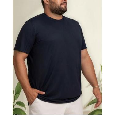 Imagem de Camiseta Masculina Plus Size - Básica Lisa G1 Ao G5 - Lishoope, Preto,