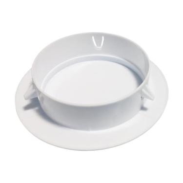 Imagem de Generic Placa de cobertura para orifícios no teto, vedação compacta e redonda branca para orifícios de ar condicionado, acabamento para orifício de luminária, 125 a 155 Furos