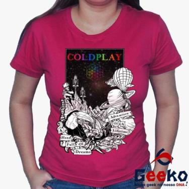 Imagem de Baby Look Coldplay 100% Algodão - Rock - Alternativo - Geeko, Pink, G