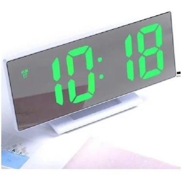 Imagem de Relogio Despertador De Mesa Digital Led Espelhado Hora Lcd - PRIME, 51
