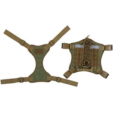 Imagem de Ainoli arnês para uso externo, colete para cães de trabalho, acessórios para animais de estimação, pano de poliéster removível, verde militar (XL)