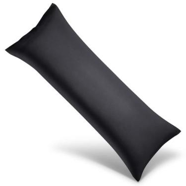 Imagem de Fronha WishSmile Body Cooling Long 20x54cm preta, 1 pacote