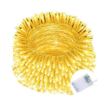 Imagem de Luz De Natal LED Branca Quente Com Bateria 10/20/40/80 LEDs Para Decor