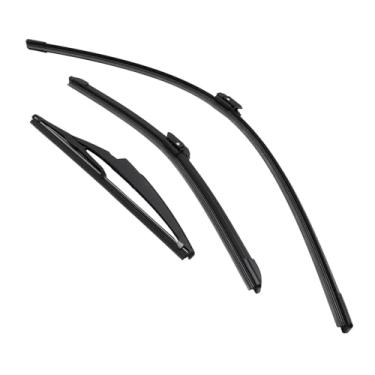 Imagem de aqxreight Lâminas de Limpador Traseiras Dianteiras de 3 Unidades para Captur X87 2016-2024 ABS e Conjunto de Limpador de Pára- de Borracha Limpeza Sem Riscos, Lâminas de de Substituição de Fácil