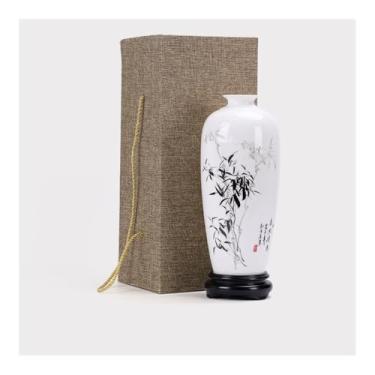 Imagem de Vaso de cerâmica ornamentos de porcelana para sala de estar varanda TV armário decorações vasos de flores (C)