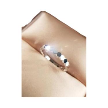 Imagem de Anel Geométrico De Zircônia Em Prata Esterlina 925 Para Mulheres, Joia