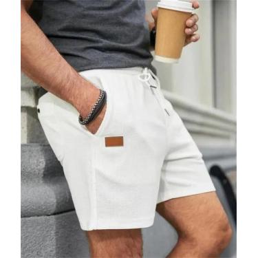 Imagem de Bermuda De Treino Masculina De Verão Em Cor Sólida, Respirável E Solta