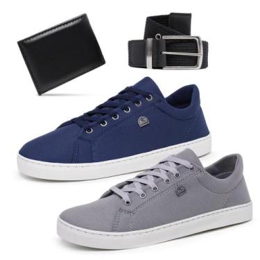 Imagem de Kit 2 Tênis Masculino Casual + Cinto + Carteira Social - Bless Acessór