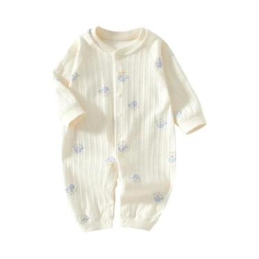 Imagem de Macacão Unissex Para Bebês Com Manga Longa, Roupa Para Recém-Nascidos 