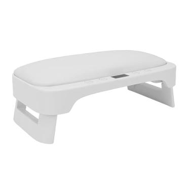 Imagem de Fockety Lâmpada de Unhas LED, Secador de Unhas Dobrável de Secagem Rápida Profissional Com 30 Contas de Fonte de Luz Dupla e Travesseiro de Mão de Couro PU Confortável, 4 Modos de (plugue americano)