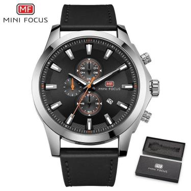 Imagem de Relógio Masculino Mini Focus Mf0082g à Prova D'água Prata