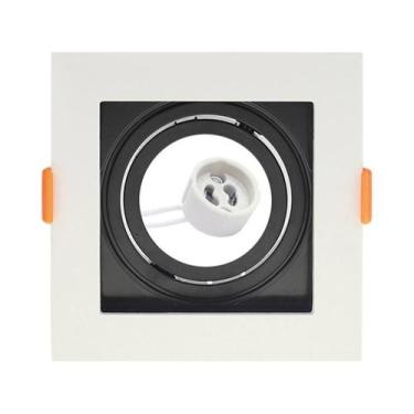 Imagem de Spot Taschibra Conecta MR16 Recuado Quadrado 15W, Branco e Preto