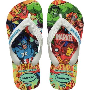Imagem de Chinelo Dedo Infantil Menino Casual Dia a Dia Praia Passeio Escola Havaianas Kids Top Marvel II