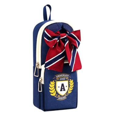 Imagem de Estojo de lápis Preppy College Style Oxford de grande capacidade - yiw