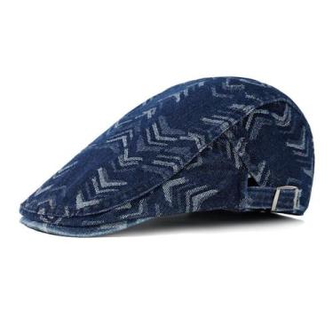 Imagem de Boné Gatsby Newsboy Hat Flat Ivy C Unissex Chevron Jeans - yiweisai