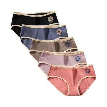 Imagem de Calcinhas De Algodão Macias Para Meninas Adolescentes, Pacote Com 5 Pe
