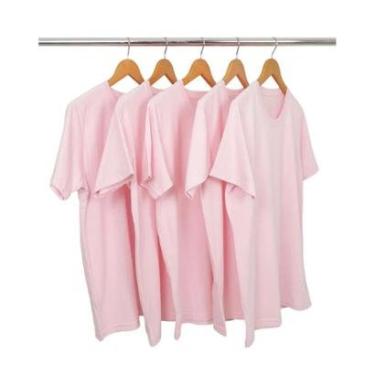 Imagem de Kit 5 Camisetas Masculinas 100% Poliéster para Sublimação Básica Lisa-Masculino