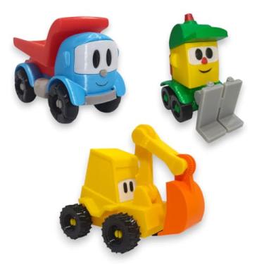 Imagem de Kit Leo O Caminhao Lifty e Max - 3 Brinquedos Impressao 3d