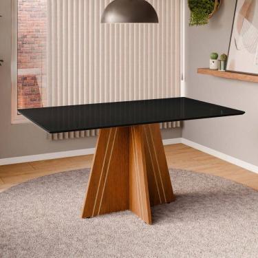 Imagem de Mesa de Jantar com Vidro 6 Lugares Multimóveis CR50249