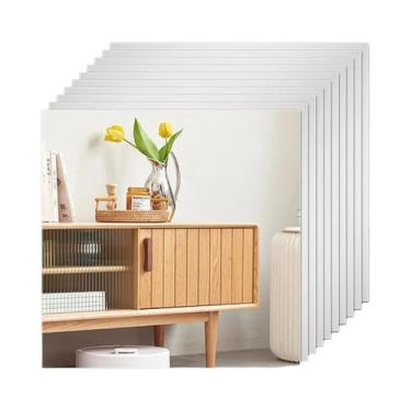 Imagem de Folhas De Espelho Autoadesivas Flexíveis 10 20 30 Peças Adesivos De Pa