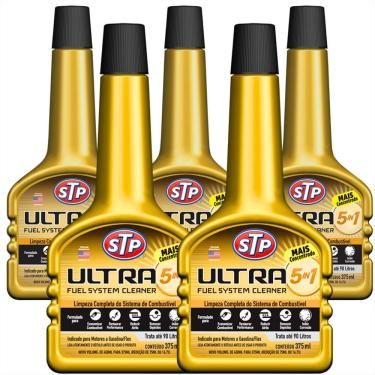 Imagem de Kit 05 Aditivos para Combustível STP Ultra 5 em 1 Gasolina e Flex - 375ml - Limpeza do Sistema de Combustível - STP-2020
