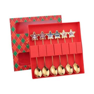 Imagem de Conjunto De Talheres De Aço Inoxidável Com Tema De Natal, Faca, Garfo 