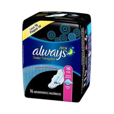 Imagem de Absorvente Always Noites Tranquilas com Abas Seca Leve 16 Pague 14