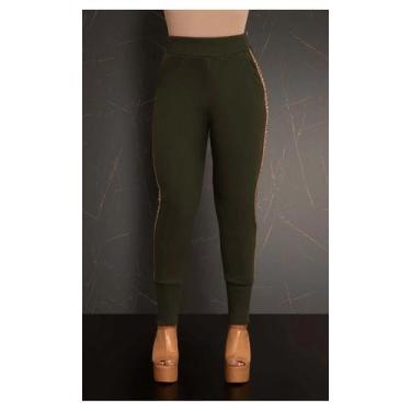 Imagem de Calça moletom punho maria gueixa, Verde musgo, M