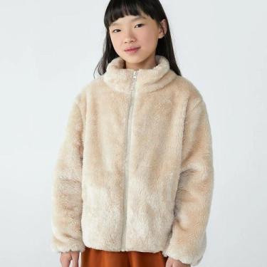 Imagem de Jaqueta Hering Kids Menina Peluciada Bege LA1R1ASI, 8, Bege