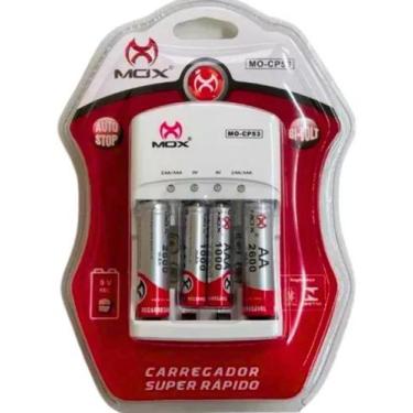 Imagem de Carregador De Pilhas Mox Cp-53 2 AA + 2 AAA