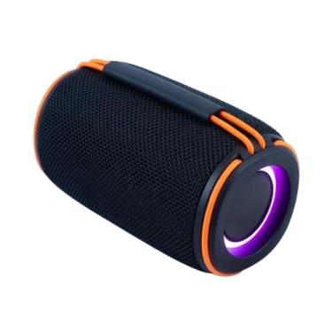 Imagem de Som Portátil Bluetooth Anel Luz Roxo e Alça - MDM