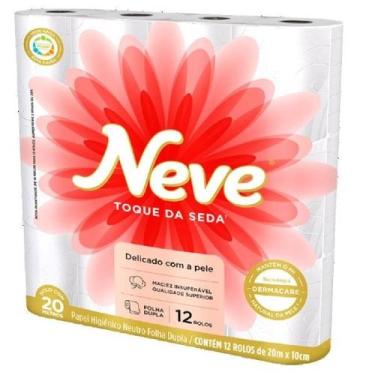 Imagem de Papel higienico neve toque da seda neutro folha dupla 20m 12und