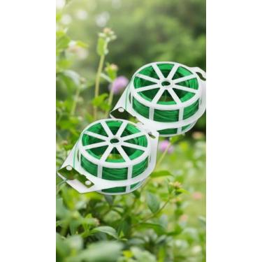 Imagem de Kit Fio Aramado Verde 2x30m P/ Jardinagem - Congratulations Store