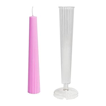 Imagem de vela 3D silicone, vela coluna, vela plástico com cilindro, vela silicone com reforço cone para fazer velas, vela mesa, castiçal